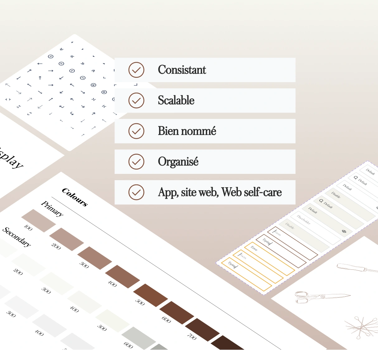 Design system Silva avec palettes de couleurs primaires et secondaires