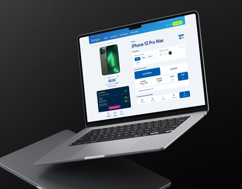 Tango Checkout — interface