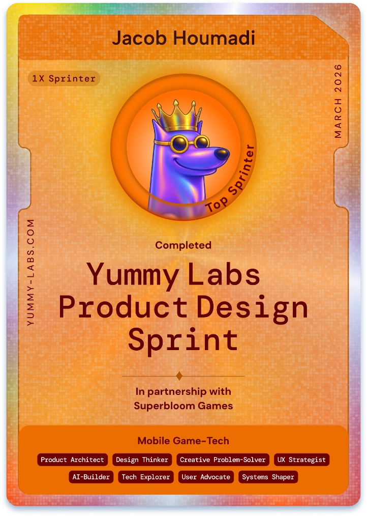 Jacob, Top Sprinter Yummy Labs Mars 2026